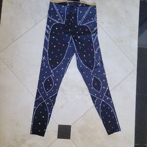 CW-X Black Leggings with White Stars